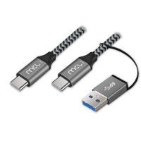 cable usb mcl 2 en 1 usb-c 32 gen 2 a usb-cusb-a 10 gbits 100 w 2 m