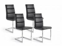 set de 4 sillas de comedor con estructura cromada 455997 cm