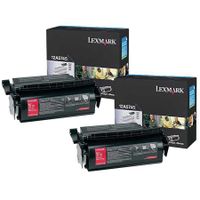 original multipack lexmark optra t612 printer toner cartridges 2 pack -12a5745
