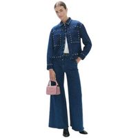 lola casademunt chaqueta chaqueta denim tachas mujer para mujer