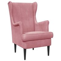 sillon rosa terciopelo vidaxl