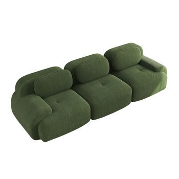 Sofá Esquinero Relajante - Sofá Modular De 3 Plazas - Cine, Salón Y Dormitorio - Verde