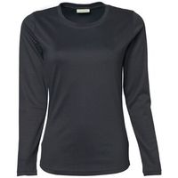 tee jays camiseta manga larga interlock para mujer