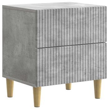 Armario De Noche Con Cajón Gris Hormigón 43 X 34,5 X 48 Cm Vidaxl