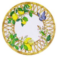 plato grande de melamina con estampado de limon o 28 cm