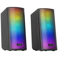 mars gaming msrgb2 altavoces bluetooth 53 15w procesador de sonido dsp iluminacion rgb dinamica frontal total mesh altavoces compactos con caja de control entrada jack de 35mm y usb altavoces