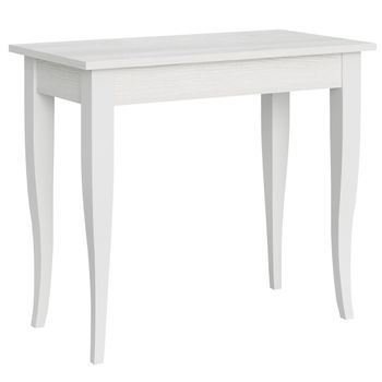 Consola Clásica Extensible De Madera Blanca, 14 Plazas De 48 A 308 Cm Silia