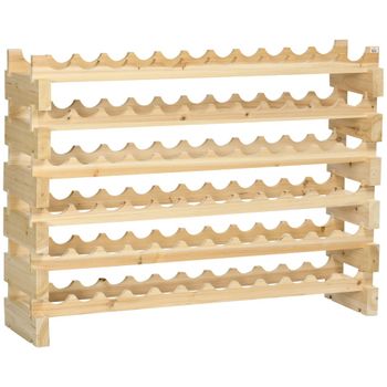 Botellero para vino 114x28x85 cm madera natural
