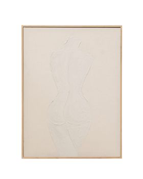Cuadro decorativo pintado a mano al oleo marco marrón claro 60x80cm