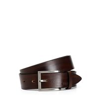cinturon de cuero sin rematar para hombre dark brown