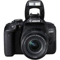 canon eos 800d dslr camera with 18-55 mm f35-56 zoom lens - black black