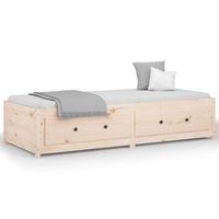 sofa cama de madera maciza de pino 75x190 cm vidaxl