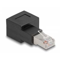 adaptador rj45 macho a hembra cat6a 90 acodado hacia la derecha delock