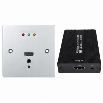 WP1815HD HD Extensor de placa de pared 1080P@60Hz a través de Cat6 hasta 150 m POE IR EDID Pass-Through transmisor y rec