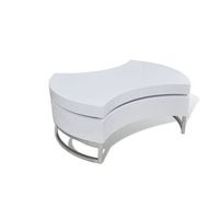 mesa de centro de forma ajustable blanco brillante vidaxl