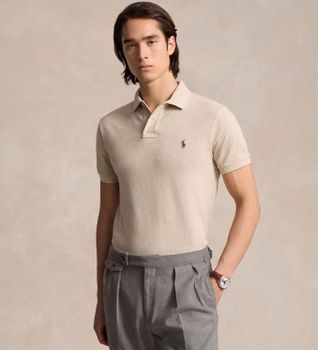 Polo Ralph Lauren para hombre. 710680784342 Polo de malla beige (XS), Casual, Algodón, Manga corta