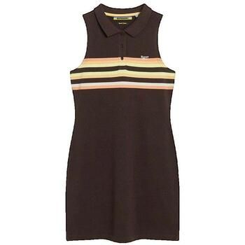 Superdry Vestido Robe Mini-robe Polo sans manches para mujer