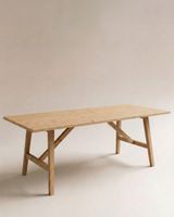 mesa de comedor de madera maciza acabado tono medio de 120x75cm