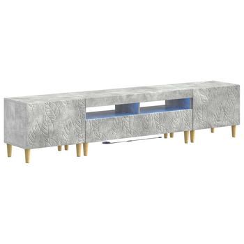 Cabinet De Tv Led De 5 Piezas Gris Hormigón Vidaxl
