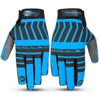 stay strong chev stripe gloves - teal large