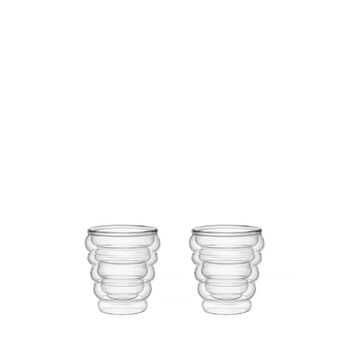 Tazas de café expreso de doble pared ondulada 70ml - lote de 2
