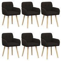 sillas de comedor 6 uds boucle negro 59 x 57 x 85 cm vidaxl
