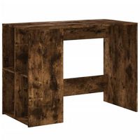 escritorio de madera de ingenieria roble ahumado 102x50x75 cm vidaxl