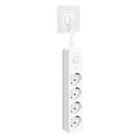 aigostar regleta enchufe alargador enchufe de 4 tomas enchufe multiple regleta con interruptor blanco