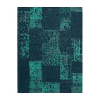 Alfombra de tejido plano Marbella turquesa 80x150 cm