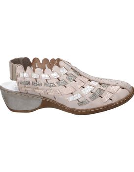 Sandalias Con Cuña Para Mujer Rieker 47156-43 Beige 37