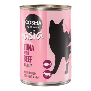 Cosma Original o Asia 24 x 400 g - Pack Ahorro - Asia Atún con vacuno
