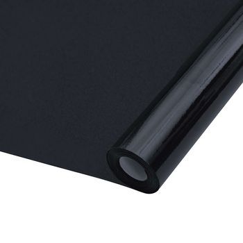 Láminas De Ventana Esmerilada 3 Uds Pvc Negro Vidaxl