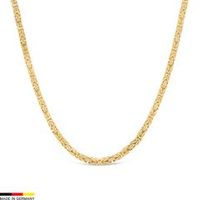 cadena bizantina de oro amarillo de 14 quilates de 32 mm de ancho
