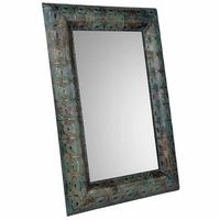 espejo de pared de metal azul 70x5x100