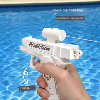 Divertida pistola de agua inversa de doble cara, juguete de broma de verano, Mini pulverizador de agua táctico para niños y adultos, lucha contra el agua en la piscina y la playa