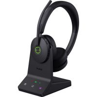 auriculares yealink wh68 uc inalambricos bluetooth y usb-c para oficina con cancelacion de ruido y microfono negros