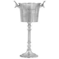 enfriador de champan de aluminio macizo 39x29x71 cm plateado vidaxl