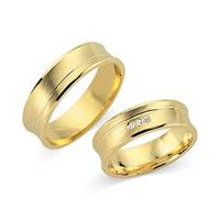 alianzas 18 quilates oro amarillo 3 diamantes