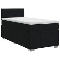 cama tapizada 190x90x88 cm tejido - negro