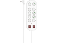 regleta - hama 00223163 10 tomas 2 m proteccion contra sobretension interruptores blanco