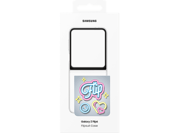 Funda móvil - Samsung Flipsuit Case, Para Galaxy Z Flip6, Compatible con Flip7 FE, Efectos LED, Transparent-Gray