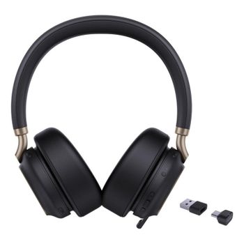 Auriculares Yealink BH76 Plus inalámbricos Bluetooth con Cancelación de Ruido, micrófono y carga inalámbrica, negros