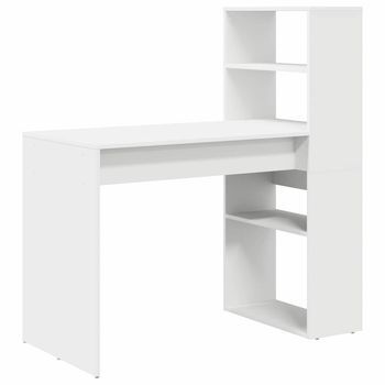 Escritorio | Mesa De Trabajo Con Estante 113 X 54 X 120 Cm Madera De Ingeniería