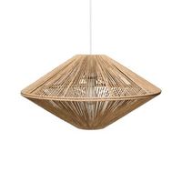 lampara colgante con pantalla trenzada de cuerda de papel lampara de techo boho natural caves