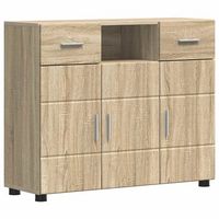 armario de madera roble sonoma madera de ingenieria vidaxl