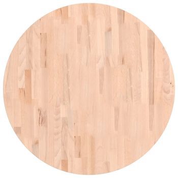 Tablero De Mesa | Tablero Escritorio Redondo De Madera Maciza De Haya Ø80x1,5cm