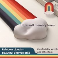 alfombrilla de raton de silicona con diseno de nube y arcoiris alfombrilla de escritorio grande antideslizante alfombrilla ergonomica para teclado para oficina hogar y juegos
