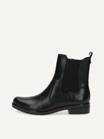 caprice bootie black made of leather and synthetic with block heel size 385
