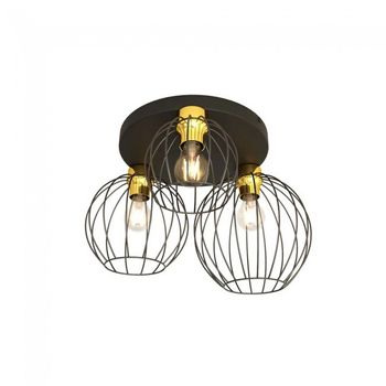Plafón de techo indo oro (3 luces)
