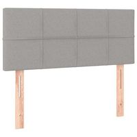 cabecero cama mueble de dormitorio con led de tela claro 90 x 5 x 7888 cm gris m020000689